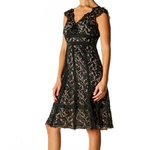 LOFT Beautiful Lace Overlay Mini Dress